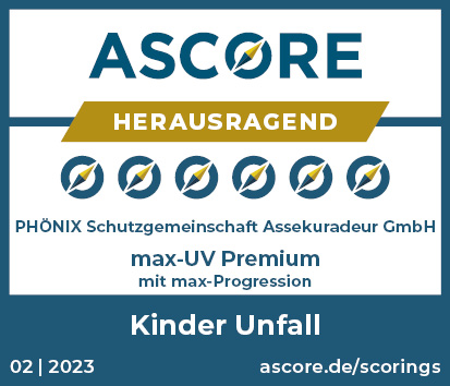 Siegel "herausragend" der Firma Ascore für den Tarif UV Premium.