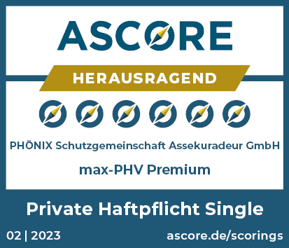 Siegel "herausragend" der Firma Ascore für den Tarif PHV Premium Single