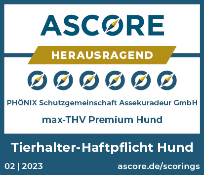 Siegel "herausragend" der Firma Ascore für den Tarif THV Premium Hund