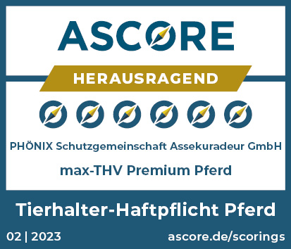 Siegel "herausragend" der Firma Ascore für den Tarif THV Premium Pferd