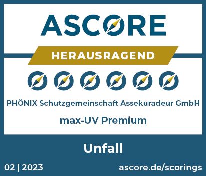 Siegel "herausragend" der Firma Ascore für den Tarif UV Premium